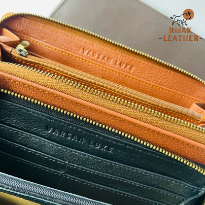 AmberCraft Classic Zip Wallet