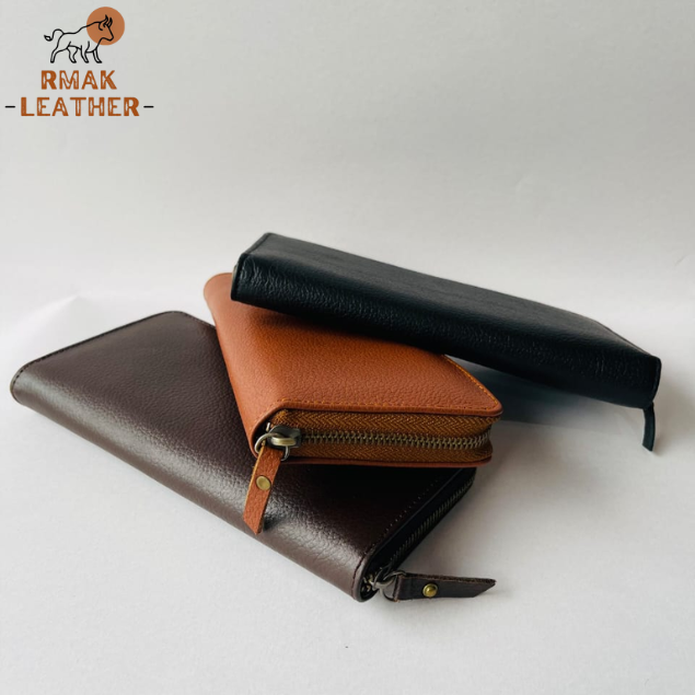 AmberCraft Classic Zip Wallet