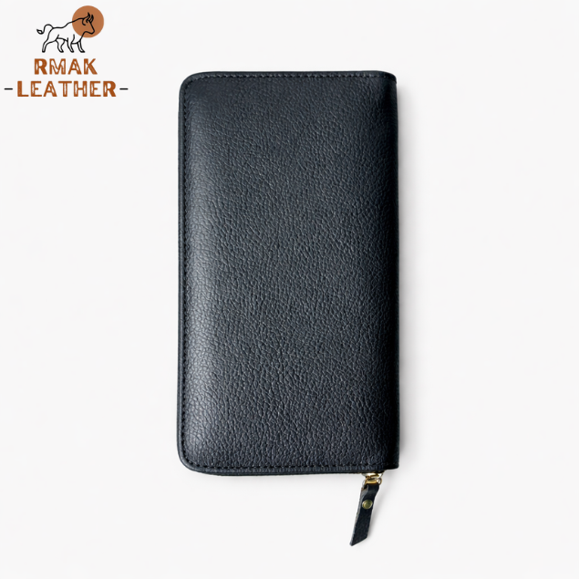 AmberCraft Classic Zip Wallet